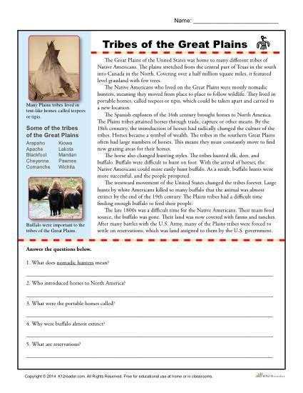 Download Settling The Great Plains Worksheet Answers 