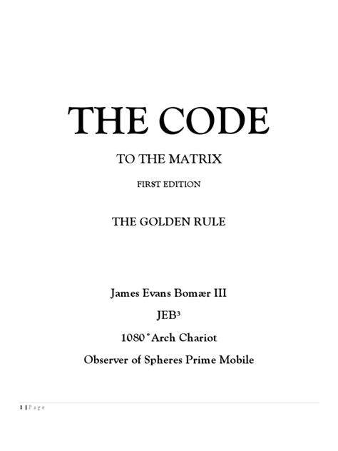 sevan bomar the code to the matrix