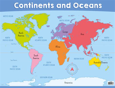 Seven Continents Map Geography Teaching Resources Twinkl Interactive World Map Ks1 - Interactive World Map Ks1