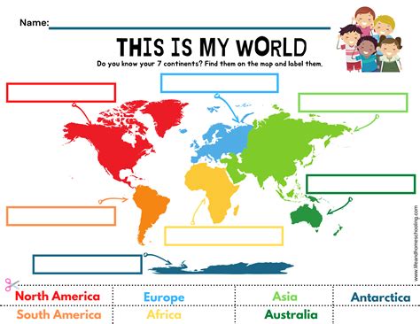 Seven Continents Worksheet   The Seven Continents Cut And Paste Labeling Activity - Seven Continents Worksheet