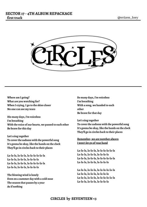 seventeen circles lyrics english