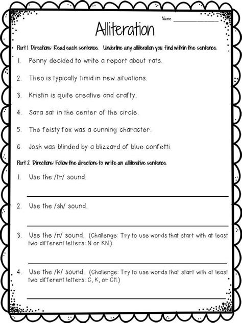Seventh Grade Grade 7 Alliteration Questions Helpteaching Alliteration Worksheet 7th Grade - Alliteration Worksheet 7th Grade
