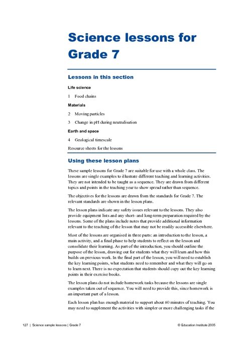 Seventh Grade Physics Lesson Plans Science Buddies 7th Grade Lesson Plans - 7th Grade Lesson Plans