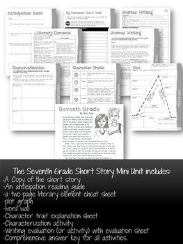Seventh Grade Short Story Mini Unit The Best Short Stories 8th Grade - Short Stories 8th Grade