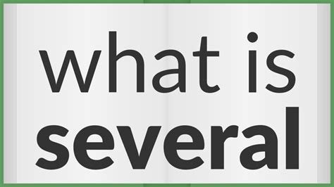 Nghĩa của từ Several - Từ điển Anh - Việt - Tratu Soha