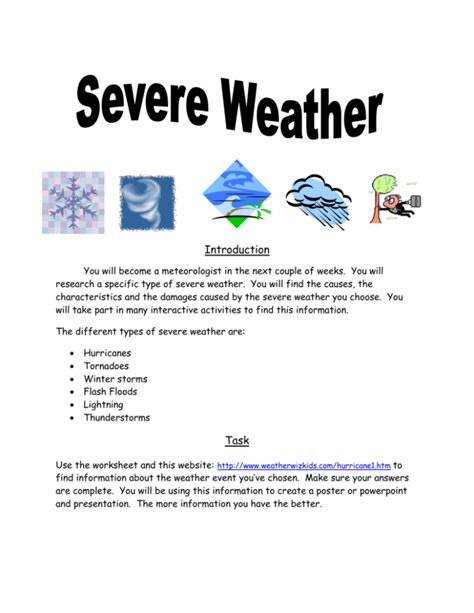 Severe Weather Worksheet 5th Grade   Extreme Weather 5th Grade Reading Comprehension Worksheet - Severe Weather Worksheet 5th Grade