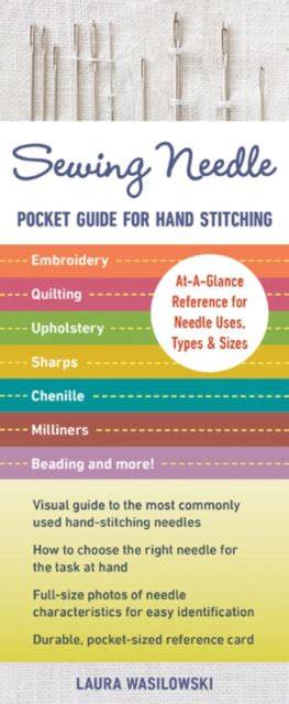 sewing needle pocket guide for hand stitching at