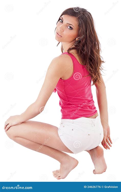 Sexy women squatting