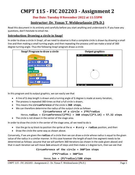 Sfu Cmpt 110 Assignment