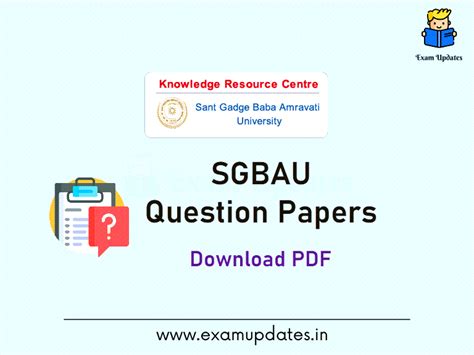Read Online Sgbau Question Paper 