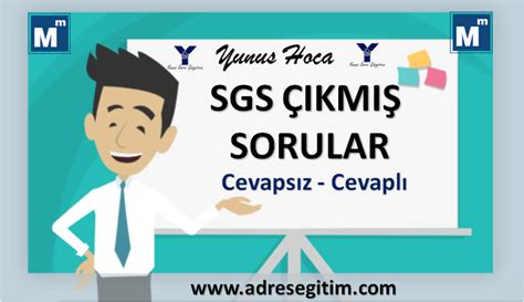 Sgs çıkmış Sorular