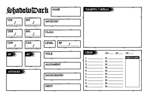 Shadow Dark Rpg