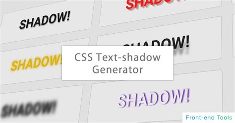 shadow text css generator