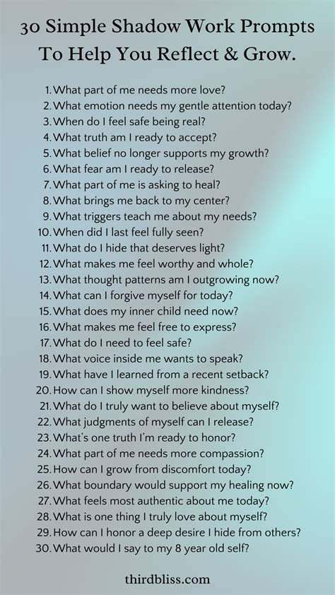 Shadow Work Journal Prompts