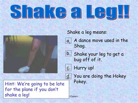 Shake A Leg