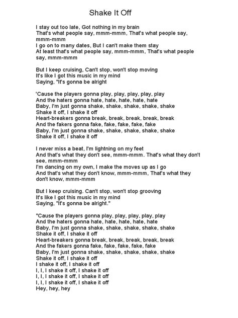 Shake It Off Lyrics