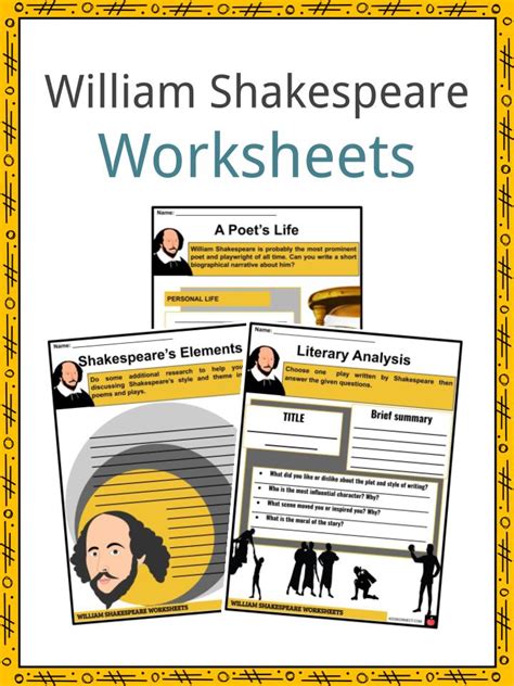 Shakespeare Biography Worksheet   William Shakespeare Authors Questions For Tests And - Shakespeare Biography Worksheet