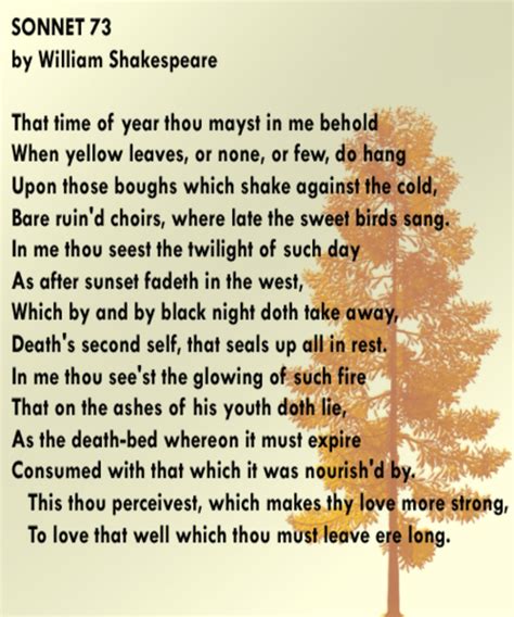 Shakespeare Sonnet 73