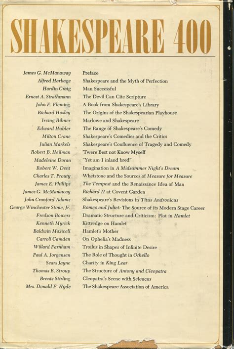 Download Shakespeare 400 Essays By American Scholars On The Anniversary Of The Poets Birth 