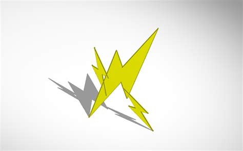 shape generator tinkercad rounded lightning bolt