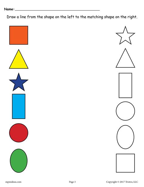 Shape Matching Worksheet   Free Matching Shapes Worksheet For Preschoolers Two Mama - Shape Matching Worksheet