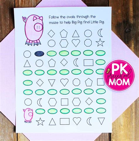 Shape Mazes For Preschoolers Preschool Mom Preschool Maze Worksheet - Preschool Maze Worksheet