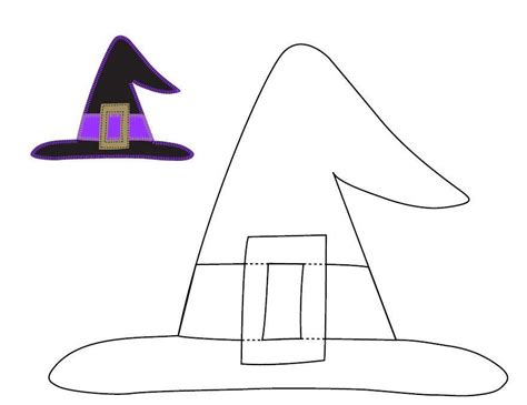 Shape Of Witch Hat Free Printable Papercraft Templates Witch Hat Cut Out Template - Witch Hat Cut Out Template