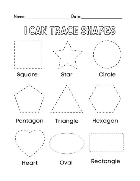 Shape Tracing Worksheets