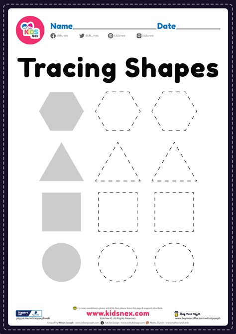 Shape Tracing Worksheets For Preschool The Hollydog Blog Trace The Shapes Worksheet Preschool - Trace The Shapes Worksheet Preschool