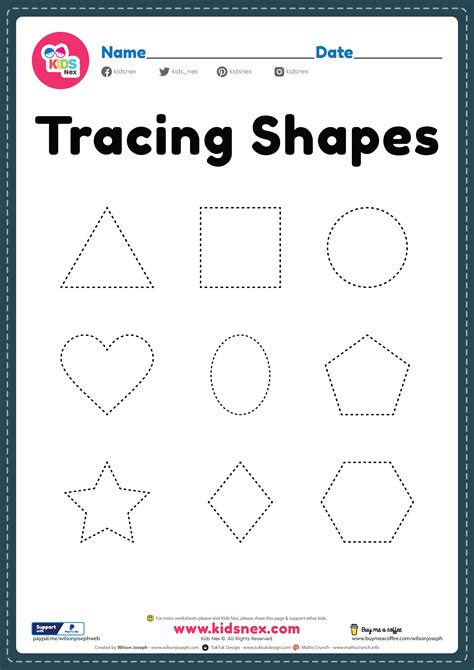 Shape Tracing Worksheets Pdf Tracing Shapes With Names Preschool Tracing Shapes Worksheets - Preschool Tracing Shapes Worksheets