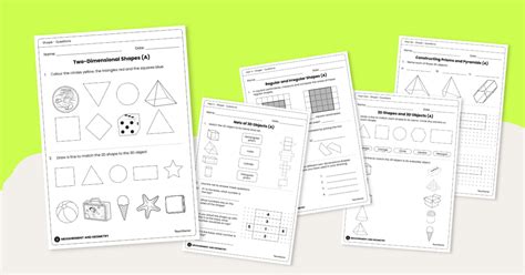 Shape Worksheet Sets Kindergarten To 6th Grade Level Teaching Shapes  Kindergarten Worksheet - Teaching Shapes, Kindergarten Worksheet