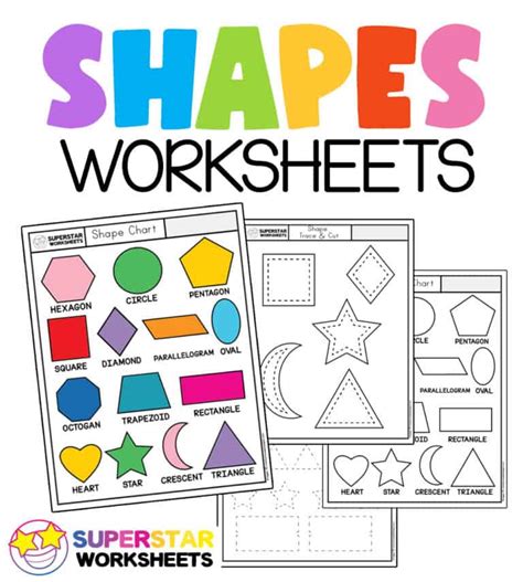 Shape Worksheets Superstar Worksheets Kindergarten Math Shapes Worksheets - Kindergarten Math Shapes Worksheets