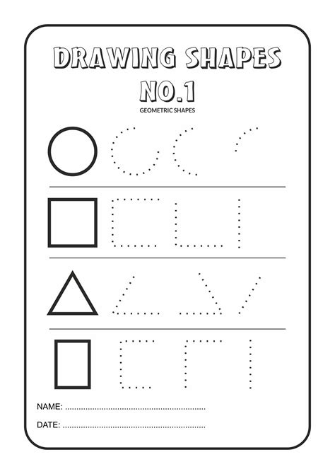 Shapes Drawing Worksheet Kindergarten Shapes Worksheet  Drawing - Kindergarten Shapes Worksheet, Drawing