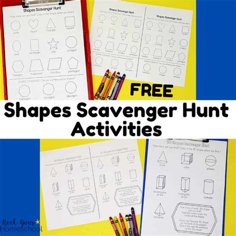 Shapes Scavenger Hunts Rock Your Homeschool Shape Scavenger Hunt Printable - Shape Scavenger Hunt Printable