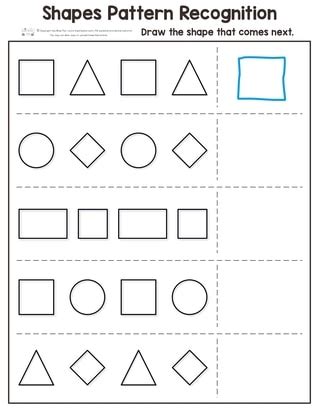 Shapes Worksheets Archives Itsybitsyfun Com Shape Pattern Worksheet Kindergarten - Shape Pattern Worksheet Kindergarten