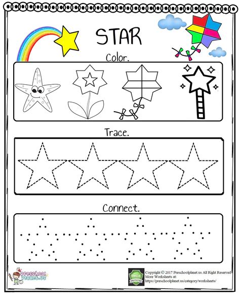 Shapes Worksheets Star About Preschool Star Shape Worksheet - Star Shape Worksheet