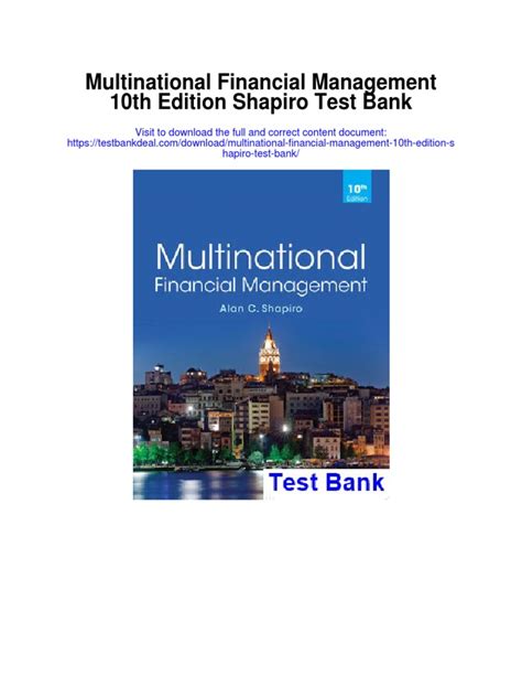 Read Online Shapiro Test Bank Multinational Financial Management Chapter4 