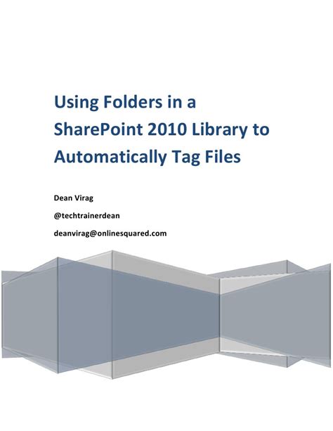 Read Online Sharepoint 2010 Folders In Document Libraries 