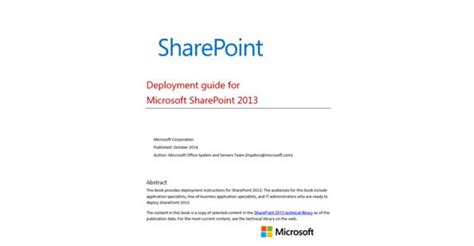 Read Sharepoint 2013 Deployment Guide 