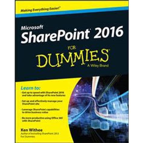 Full Download Sharepoint 2016 For Dummies Learning Made Easy 
