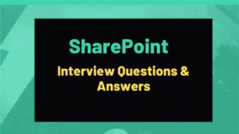 Read Online Sharepoint Interview Questions And Answers 