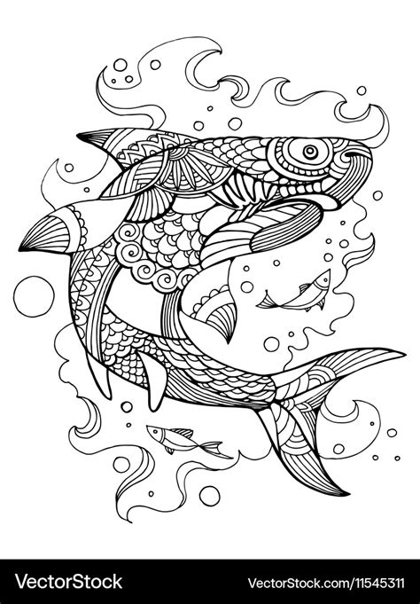 Download Shark Coloring Book For Adults Stress Relief Coloring Book For Grown Ups 
