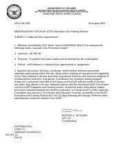 sharp additional duty appointment memorandum army