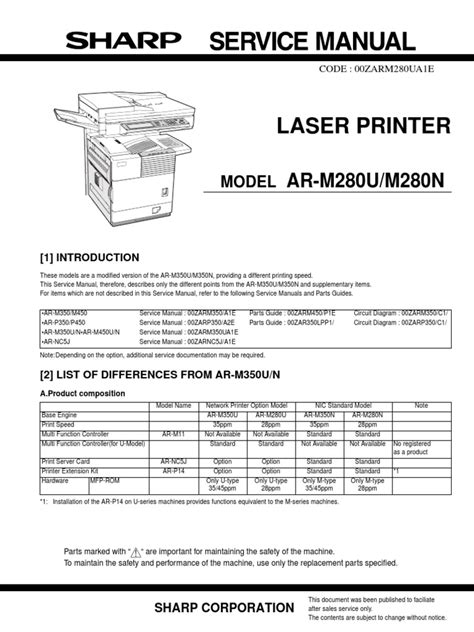 Sharp Fax Service Manual