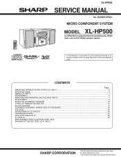 Sharp Xl Hp500 Manual