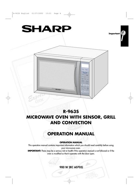 Download Sharp Carousel Microwave Defrost Manual File Type Pdf 