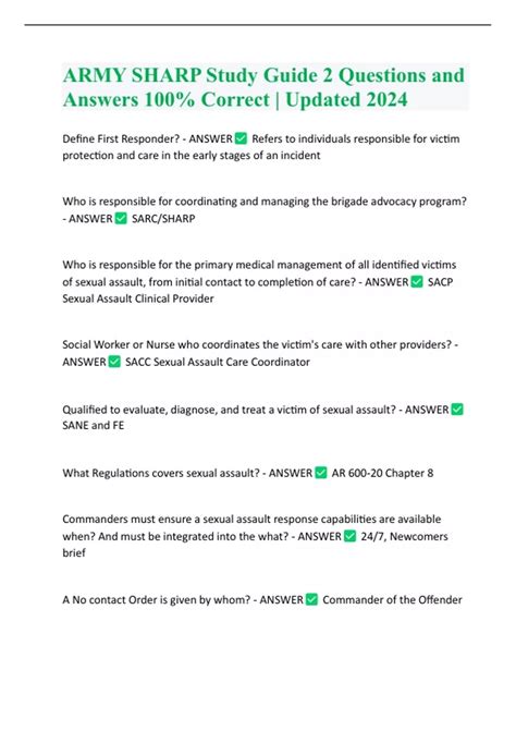 Full Download Sharp Study Guide Army 