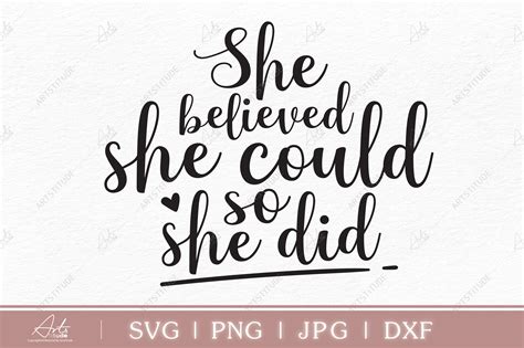 She Believed She Could So She Did: Bullet Grid Journal, 150 Dot Grid Pages, 8x10, Professionally Designed