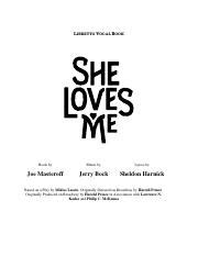 She Loves Me Script
