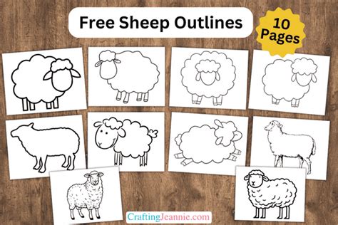 Sheep Outline Free Pdf Crafting Jeannie Sheep Template For Preschool - Sheep Template For Preschool